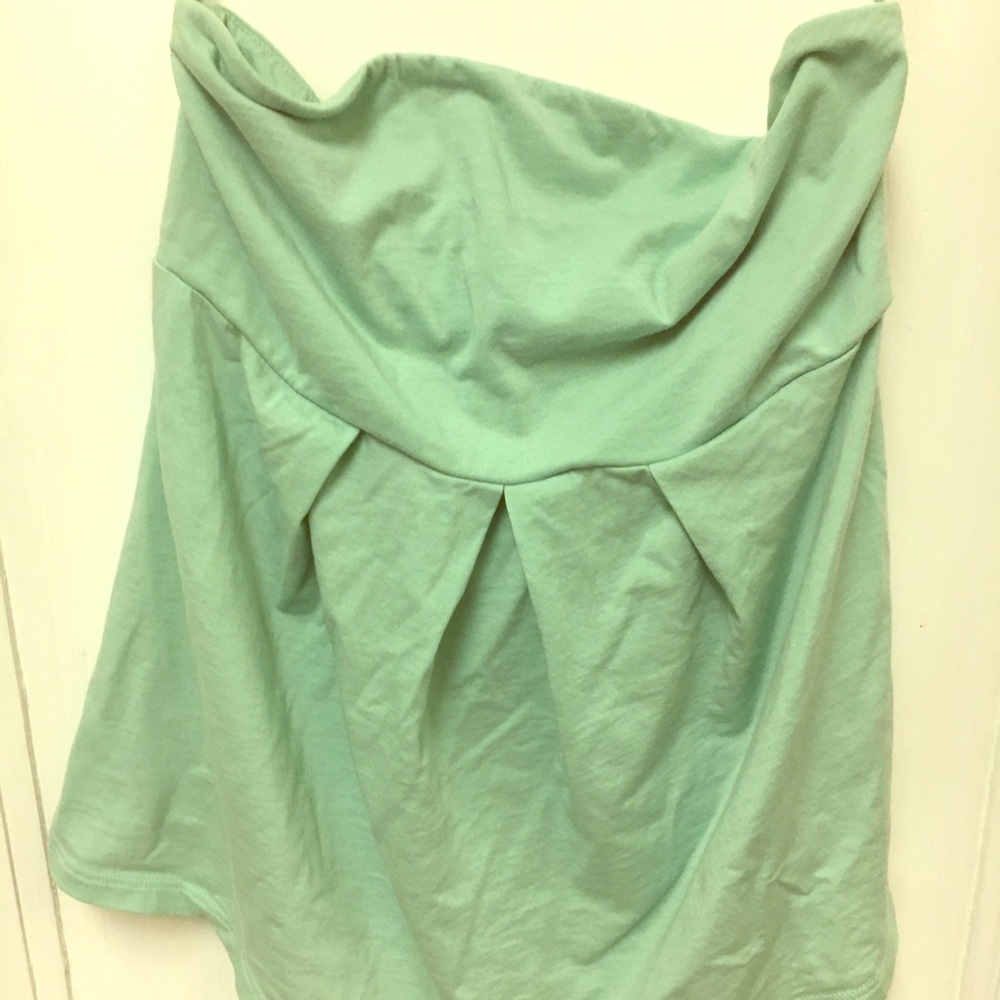 Limited strapless top.